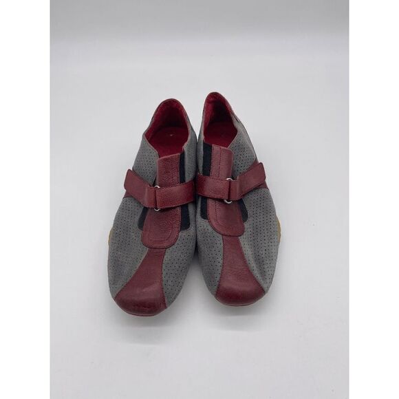 Nike Air Men Athletic Shoes Sz 9M Fasten Over Strap Hook & Loop Red/ Gray As Is main image 7